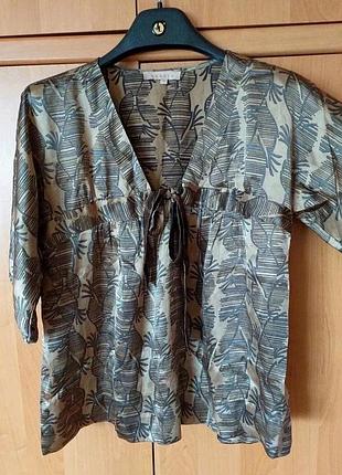Sandro шовкова блуза рукава кімоно