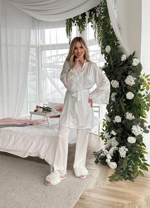 Жіночий дуже гарний комплект піжами гарно сидить на тілі приємний якісний матеріал