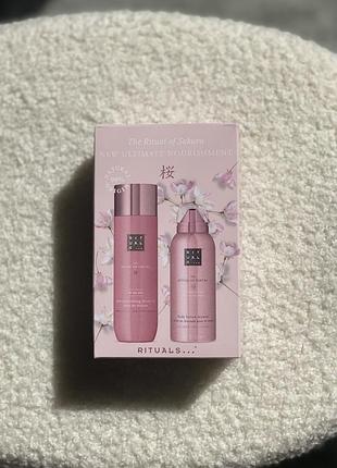 Подарунковий набір rituals the ritual of sakura олія для душу, лосьйон-мус для тіла