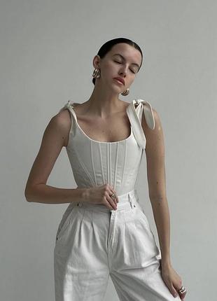 Корсет жіночий від українського бренду louise corsets шовковий бежевий