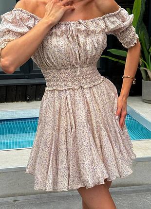 N 730 невероятно легкое и воздушное платье из натуральной ткани тенсел вуаль в цветочный редкий