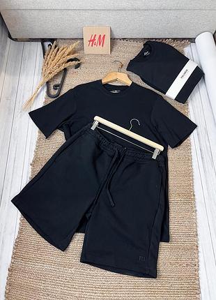 Мужской комплект из базовых шорт-бермуд и футболки pull&bear