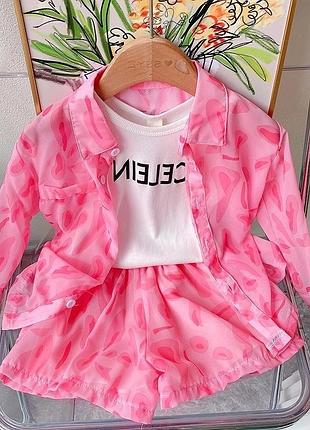 Розовый костюм для девочки