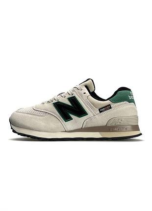 New balance 574 classic beige black green. артикул owlb3514