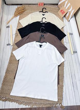 Футболка мужская в разных цветах regular fit h&m