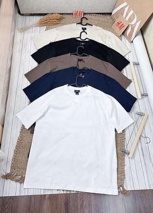 Футболка мужская в разных цветах loose fit h&m