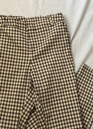 Классные прямые брюки в клетку