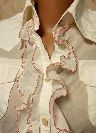 Оригинальная коттоновая рубашка с воланами nolita denimas