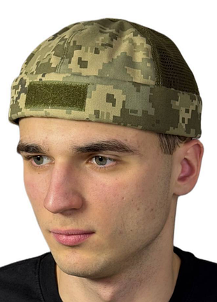 Кепка докер літня з липучкою та сіткою розмір 56-59