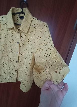 Блузка из прошвы.натуральная ткань.