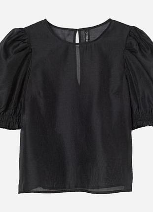 Блуза чорна напівпрозора h&m