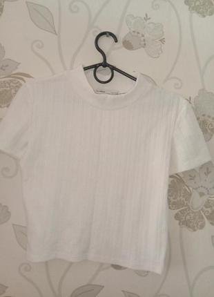 Футболка жіноча біла pull and bear