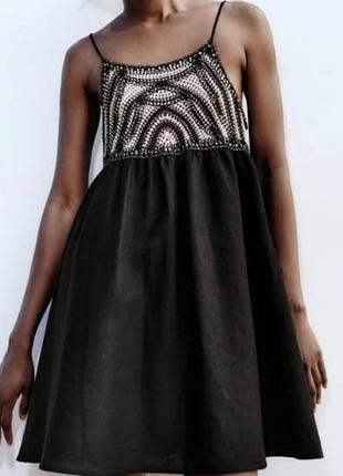 Плаття льон zara