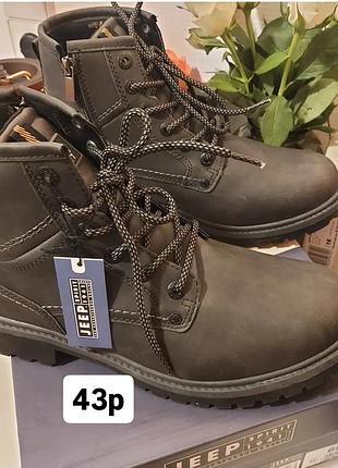 Новые ботинки сапоги jeep зима демисезонныые мужские 43р