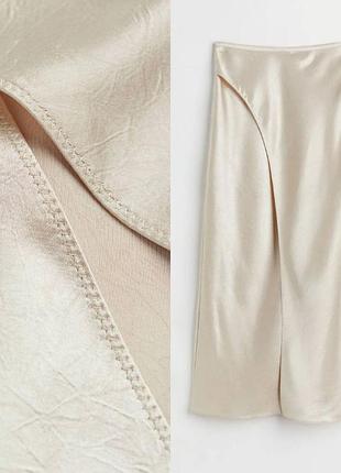 Сатиновая юбка на запах h&m