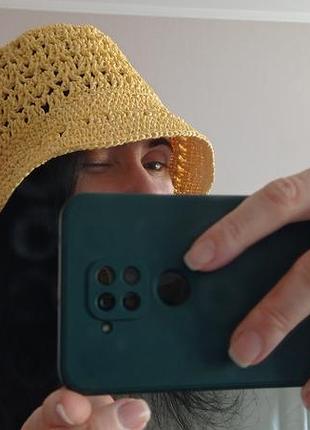 Панама бренд сплетенная крючком из рафии