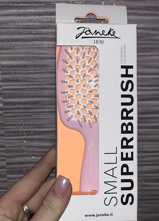 Janeke small superbrush щітка для волосся рожева