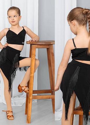 Топ на тонких бретелях для танцев бальных танцев латина хореографии 116-170см