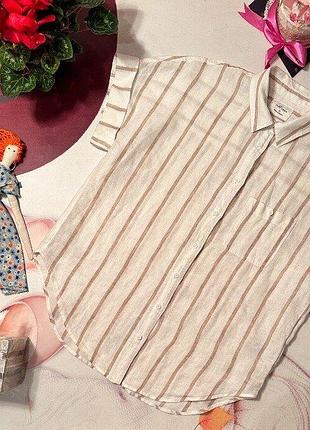 Сорочка marks&spencer, 100% льон, розмір 10/38 або м