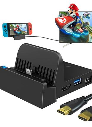 Док-станция nopwok с кабелем hdmi, док-станция для переключения на теле