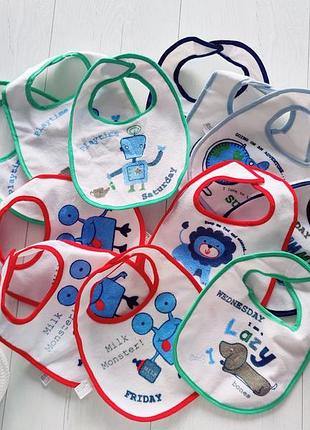 Новые непромокаемые нагрудники слюнявчики для малышей (слинявчики) артикул: 22388