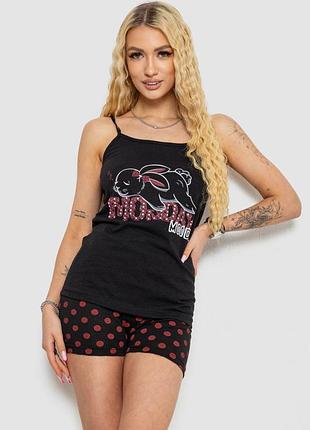 Женская пижама с принтом 238r2936, цвет черный