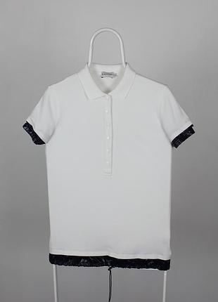 Moncler женская поло футболка м л белая