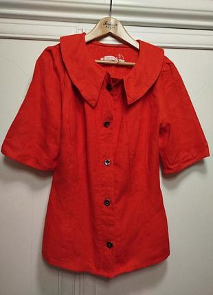 Сорочка льон 💯, яскрава