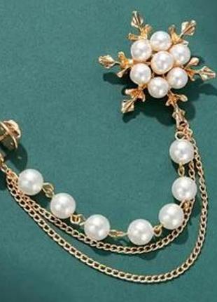 Брошь подвеска на блуза пиджак