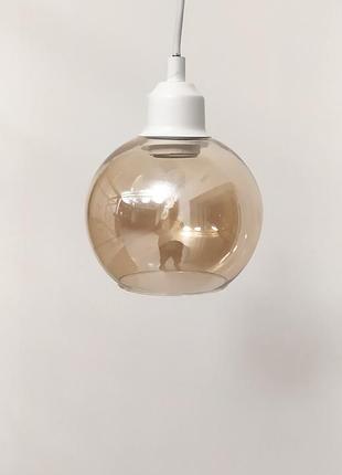 Плафон розсіювач прозорий бежевий для люстри світильника 15 см