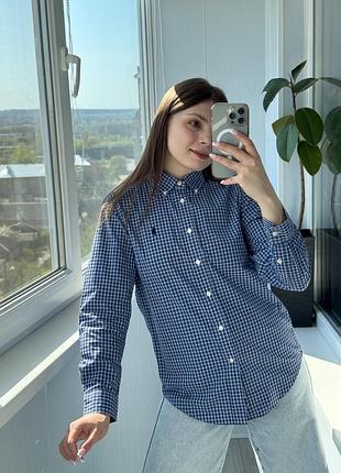 Синя сорочка в клітинку з чоловічого плеча 1+1=32 фото