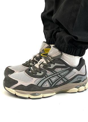Asics gel nyc steel beige gray