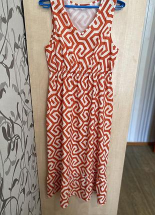 Міді сарафан в геометричний принт в розмірі м