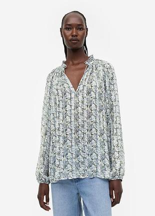 Блуза h&m в цветочный принт