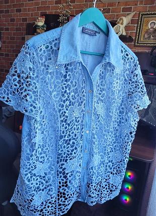 Жіноча джинсова літня блузка,жіноча джинсова літня сорочка