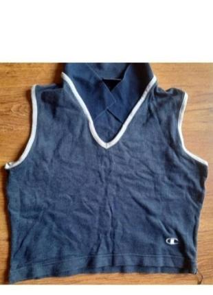 Топ уорренный, champion. p.xs/s, коттон, винтаж