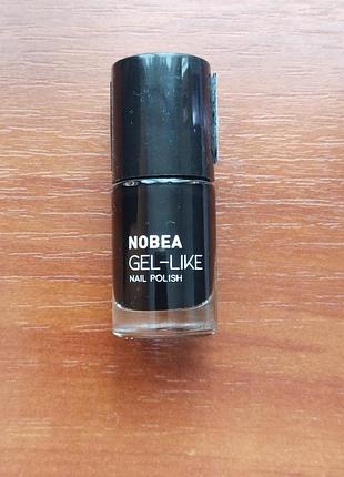 Лак для ногтей с гелевым эффектом nobea черный