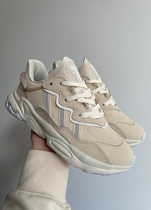 Кроссовки adidas ozweego beige