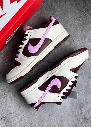 Кросівки найк данк низьки бургундія Green nike sb dunk low burgundy4 фото