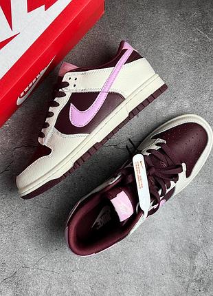 Кросівки найк данк низьки бургундія nike sb dunk low burgundy