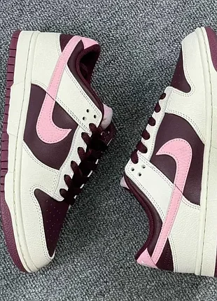 Кросівки найк данк низьки бургундія Green nike sb dunk low burgundy5 фото