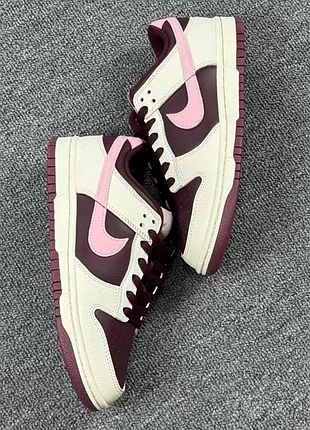 Кросівки найк данк низьки бургундія Green nike sb dunk low burgundy6 фото
