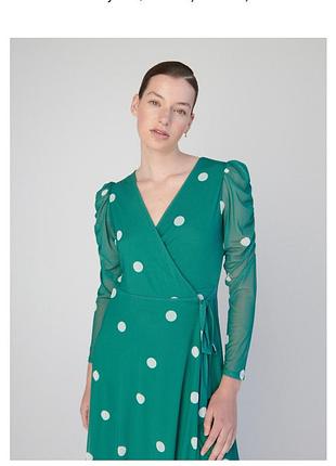 Зелёное платье в горох 2