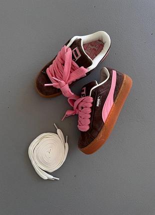 Кросівки puma suede xl brown pink