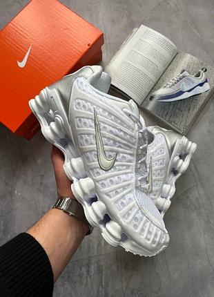 Кросівки nike shox tl white silver 2