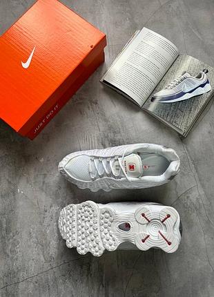 Кросівки nike shox tl white silver 8