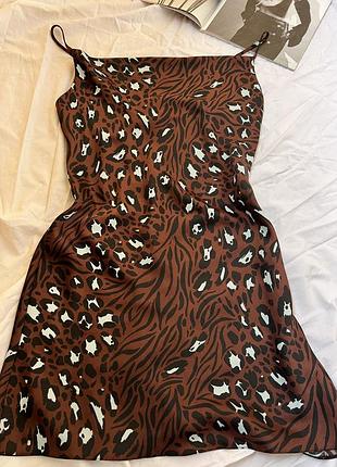 Сукня леопард /лео в білизняному стилі