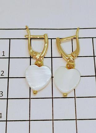 Серьги minov 3262 натуральный перламутр
