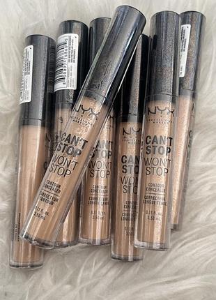 Оригінал nyx professional makeup can't stop won't stop concealer консилер 07,5 soft beige