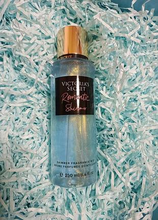 Спрей міст для тіла з шимером блискітками victoria's secret romantic shimmer